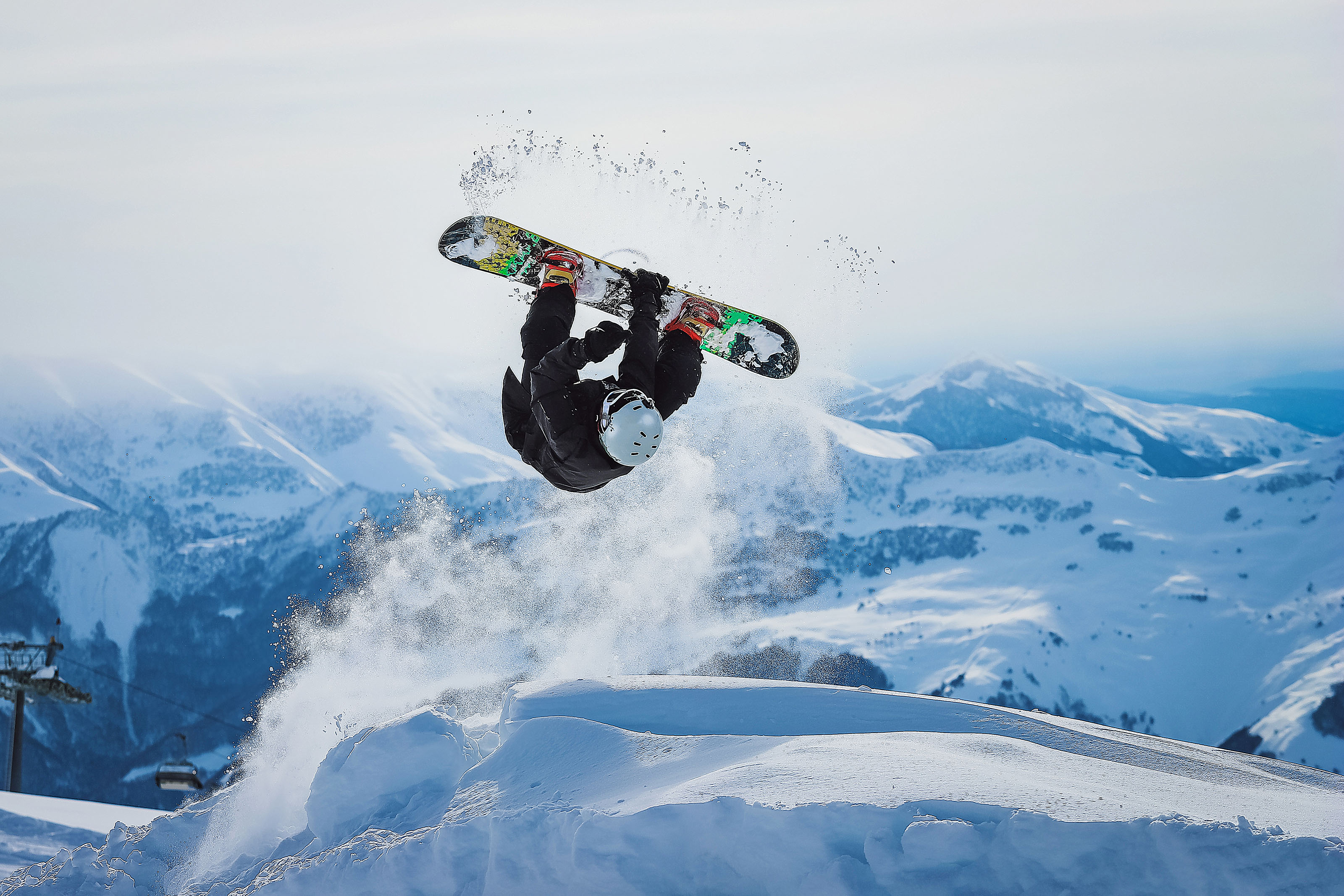 snowboarder on a ski season in canada